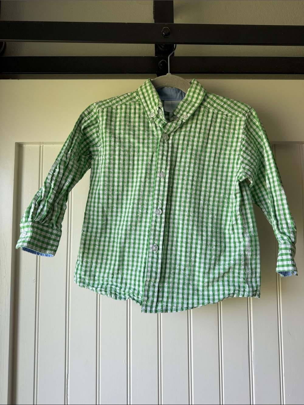 Little English Green Gingham Button-Down Shirt